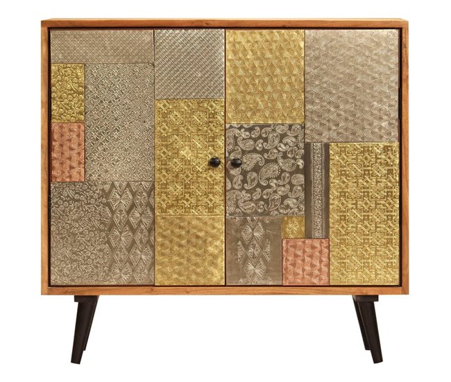 Aparador buffet mueble consola mueble de almacenamiento cm Castanho