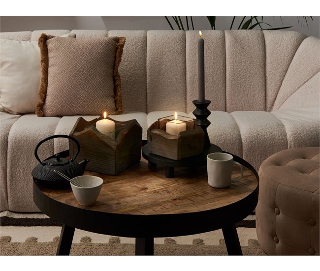 Beliani Candelabro PLATEROS Castanho