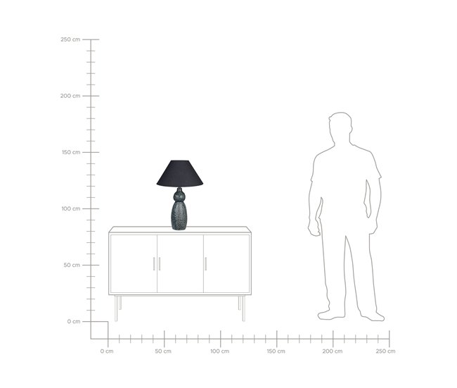 Beliani Candeeiro de mesa MATINA Azul