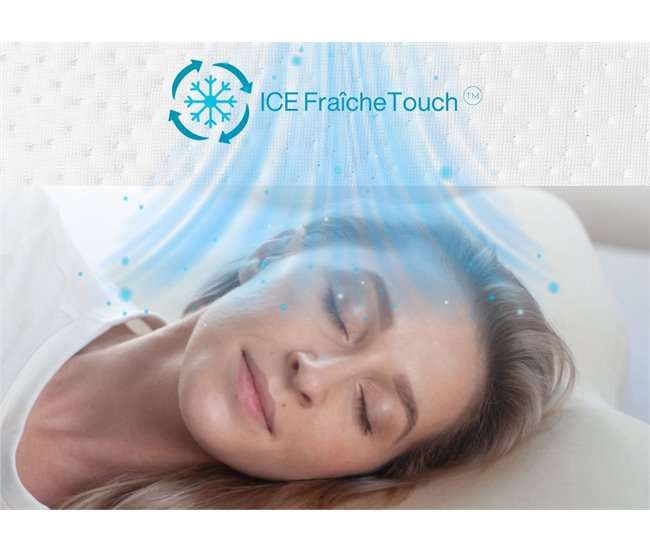 Almofada Ergonômica Cervical DUO com Fronha Refrescante ICE Cru