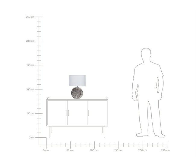 Beliani Candeeiro de mesa KHERLEN Cinza