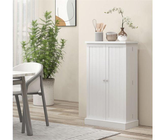 Armário de Cozinha MDF HOMCOM, casa - cozinha Branco