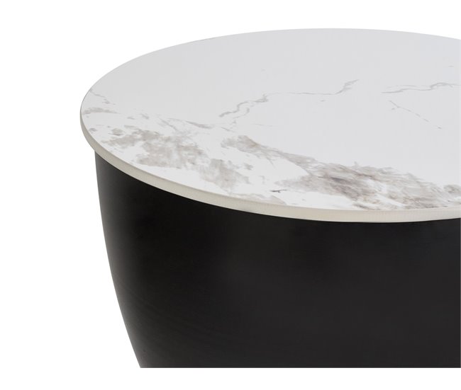 Beliani Mesa auxiliar NADINE Preto