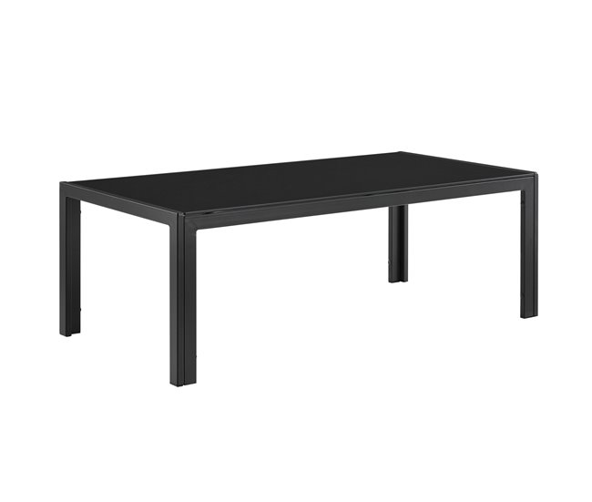 [casa.pro] Conjunto de mobiliário de jardim 2x cadeiras de jardim Preto