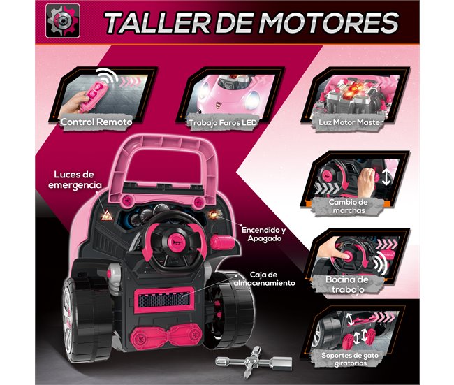 Motor de Caminhão para Crianças ABS,PP HOMCOM Rosa
