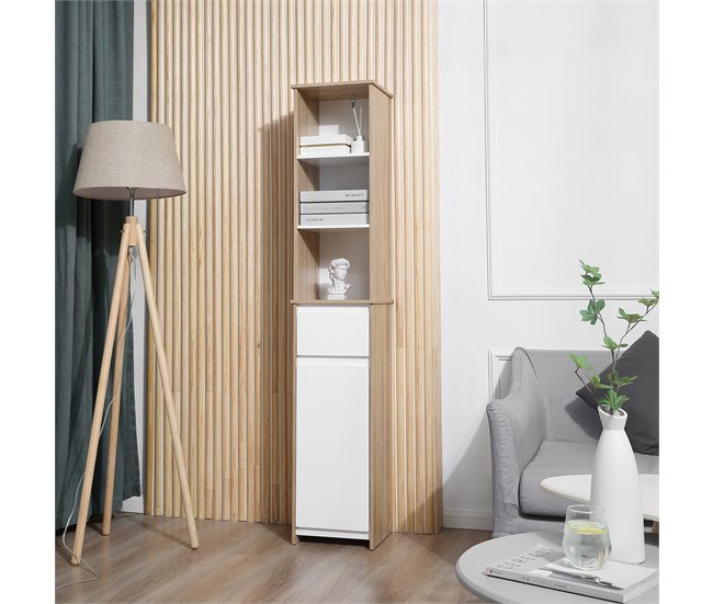 Armário de banheiro alto MDF kleankin, casa - casa de banho 32 Multicor