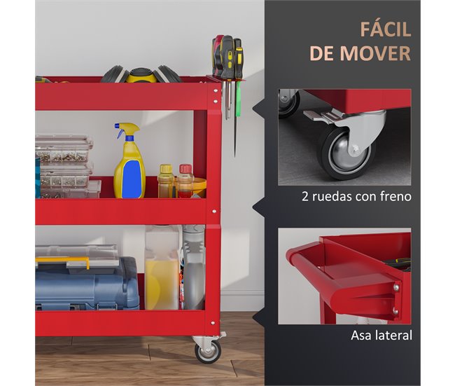 Carrinho de Ferramentas Aço Laminado DURHAND 83 Azul