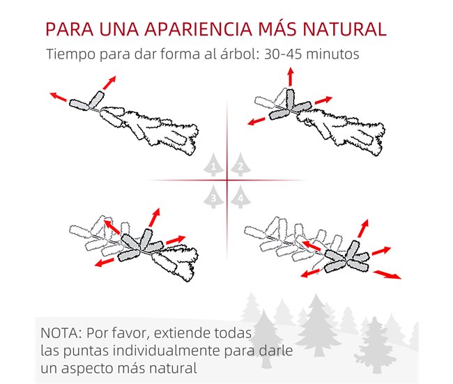 Árvore de Natal PVC e Aço HOMCOM, casa - natal Verde