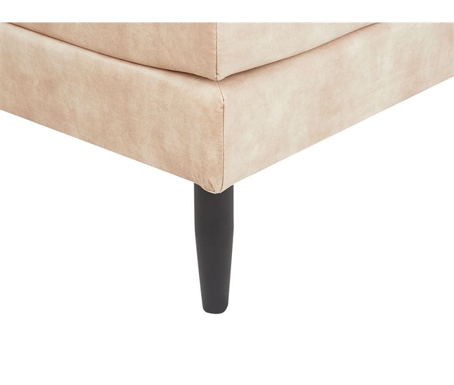 Beliani Chaise longue Terciopelo USSEL Bege