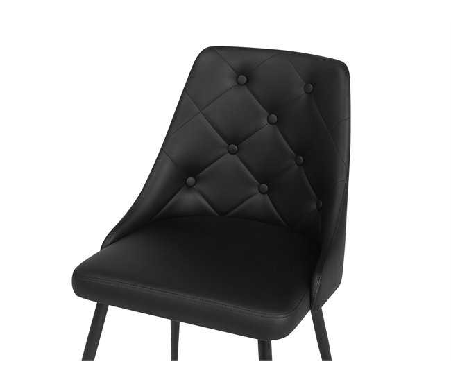 Beliani Silla de comedor VALERIE Preto