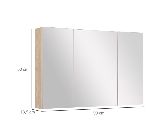 Armário Casa de Banho Melamina de Madeira kleankin Castanho