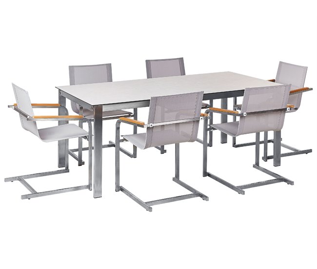 Beliani Conjunto de refeição COSOLETO Branco