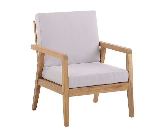 Beliani Conjunto de jardín Madera de acacia PALLANO Cinza Escuro