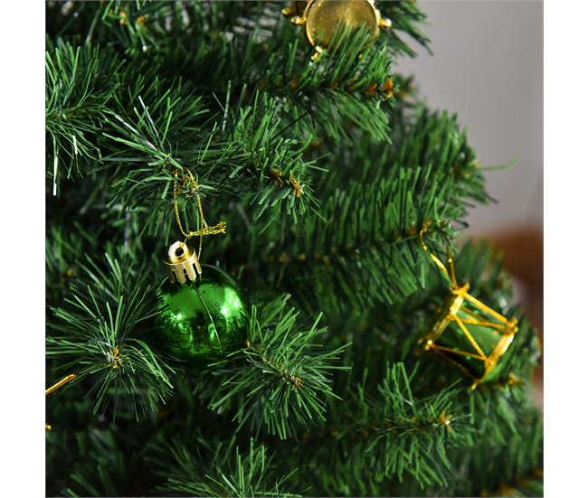 Árvore de Natal Artificial PVC e Metal HOMCOM, casa - natal Verde