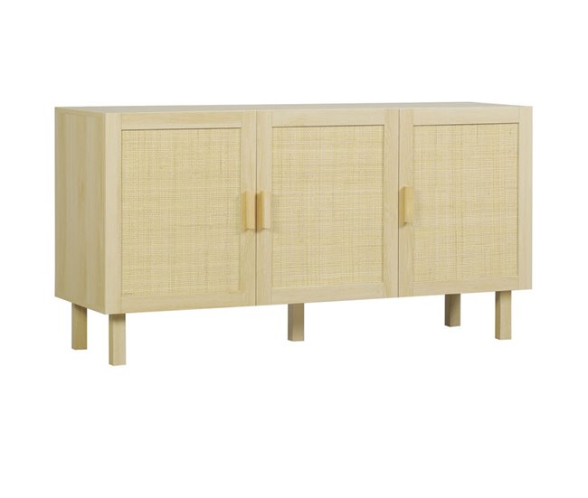 Aparador Melamina de Madeira HOMCOM Castanho