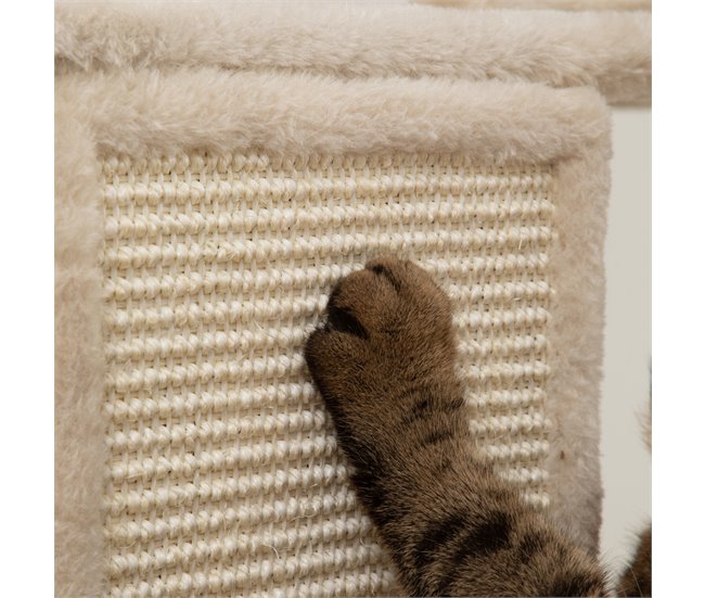 Arranhador para Gatos Aglomerado e Sisal PawHut Bege