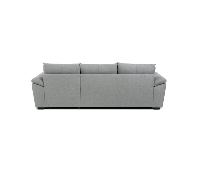 Chaise longue com cama ANTON reversível 3 lugares cinza Cinza