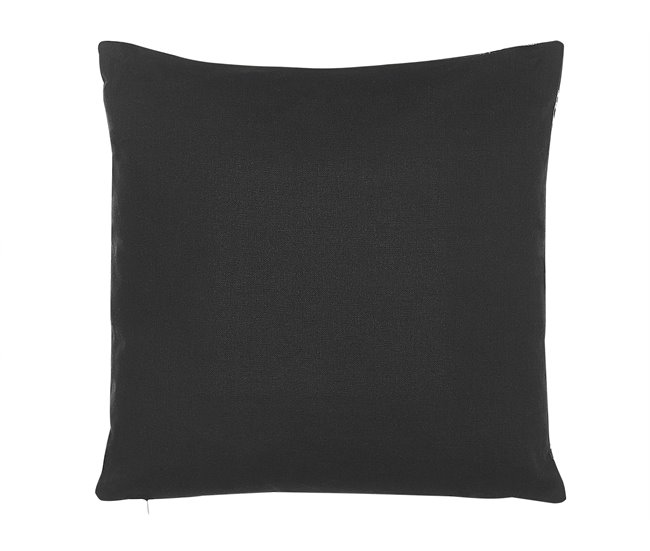 Beliani Almofada decorativa LEROY Preto