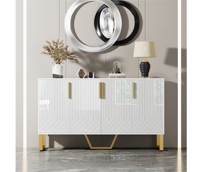 Aparador de mdf com 4 portas Branco