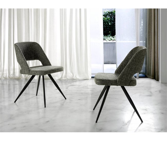 ANGEL CERDA Cadeira giratória em tecido cinzento Cinza