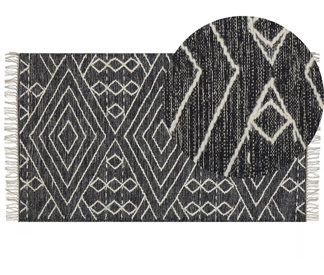 Beliani Pelos curtos KHENIFRA 80x150 Branco/ Bege
