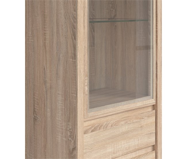 Armário expositor 1 porta 2 gavetas Soren 40 Branco