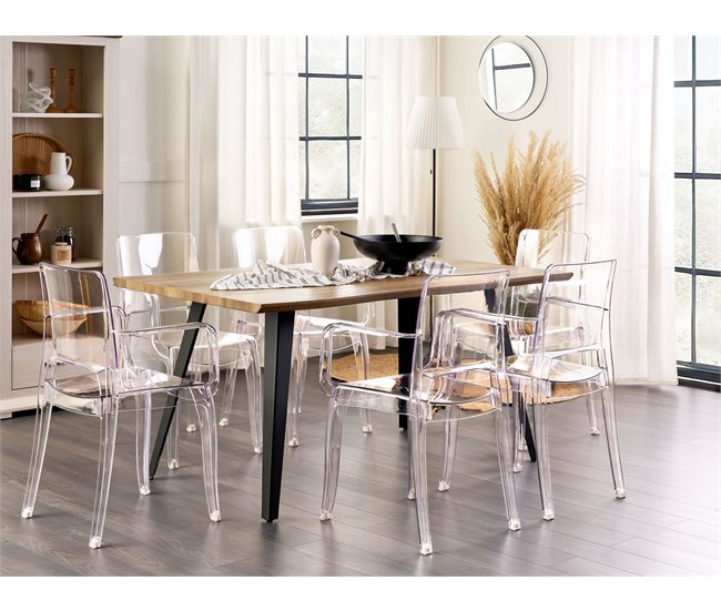 Beliani Cadeiras para eventos KENWOOD Transparente