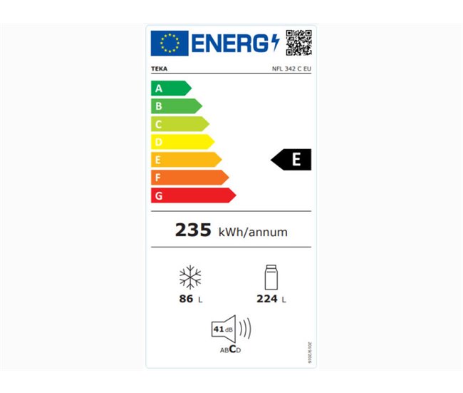 Combinado TEKA NFL 342 C EU 310 litros No Frost Inoxidavel