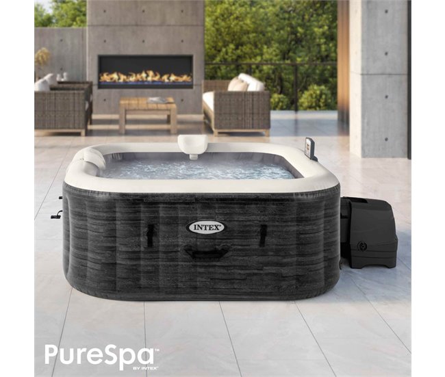 Jacuzzi insuflável Greystone Deluxe 4 pessoas INTEX Cinza