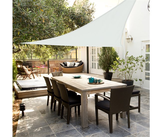 Toldo de sombra triangular aktive garden branco 500x500 Branco