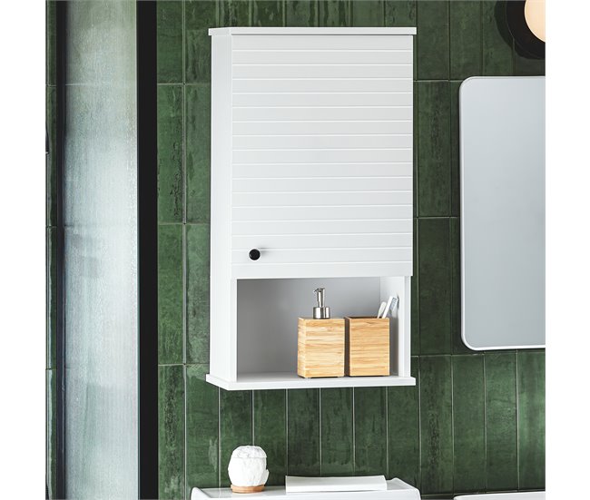 Armário de banho de parede com 1 porta BZR25-W SoBuy 40 Branco