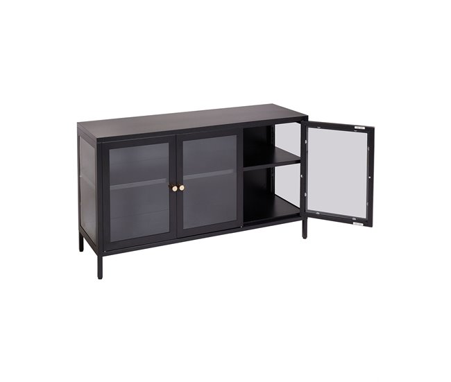 Beliani Vitrina NEWPORT 115 Preto