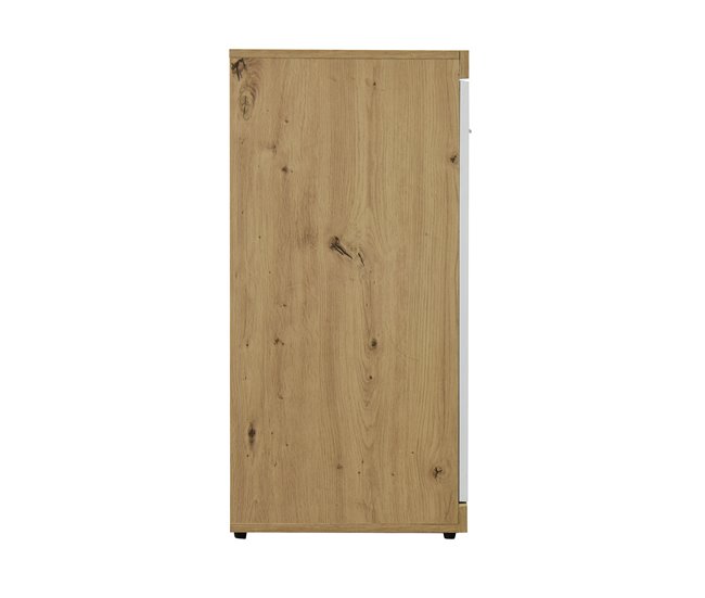 Aparador ERVA 4 gavetas 2 portas branco carvalho Branco/ Madeira