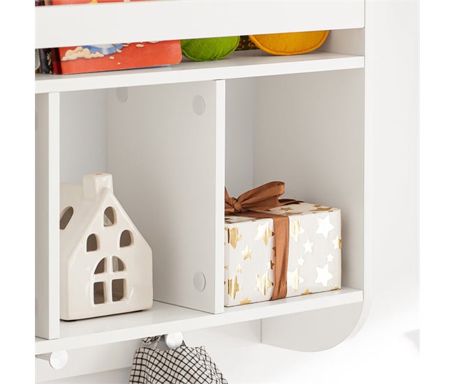 Estante de parede de 2 níveis para crianças KMB46-W SoBuy Branco