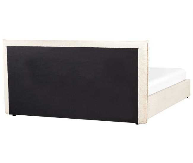 Beliani Cama baú Bouclé LAVAUR 203x220 Bege