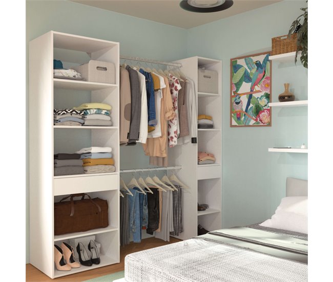 Móveis de camarim abertos Cloe Branco