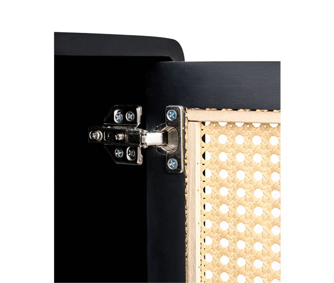 Beliani Mesinha de cabeceira LEFROY 33 Preto