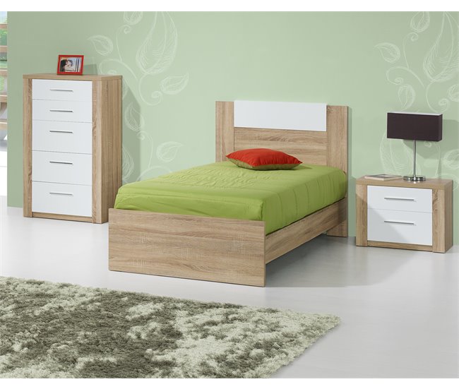 Cama Pessoa Simples c/ Estrado Paris Madeira