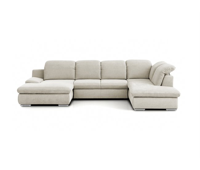 Sofá de canto ISONA com cama Bege