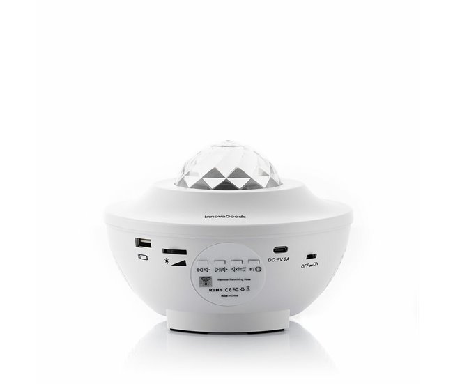 Projetor de Estrelas LED e Laser com Altifalante Branco