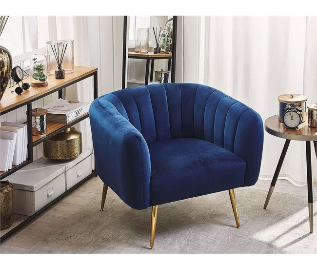 Beliani Sillón LACONIA Azul