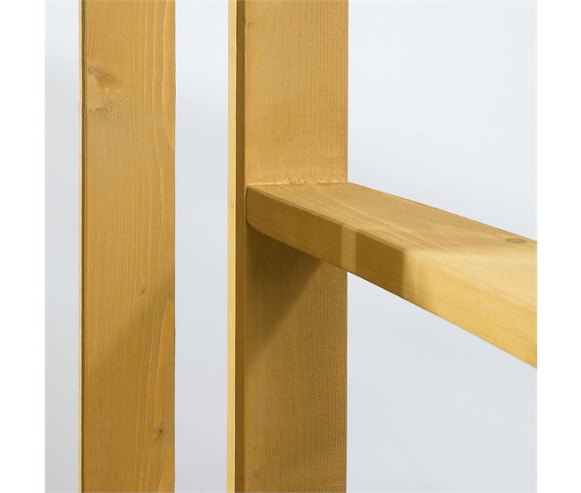 Banco de Exterior Madeira de Abeto Outsunny 143x51 Laranja