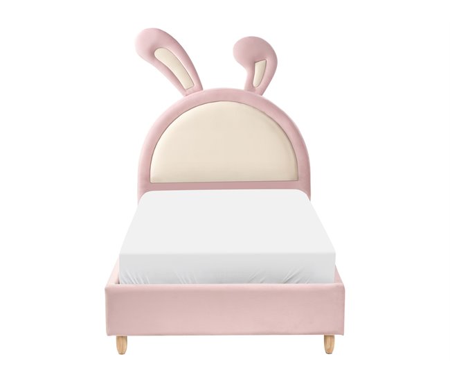 Beliani Cama infantil Terciopelo LALLIAS Creme