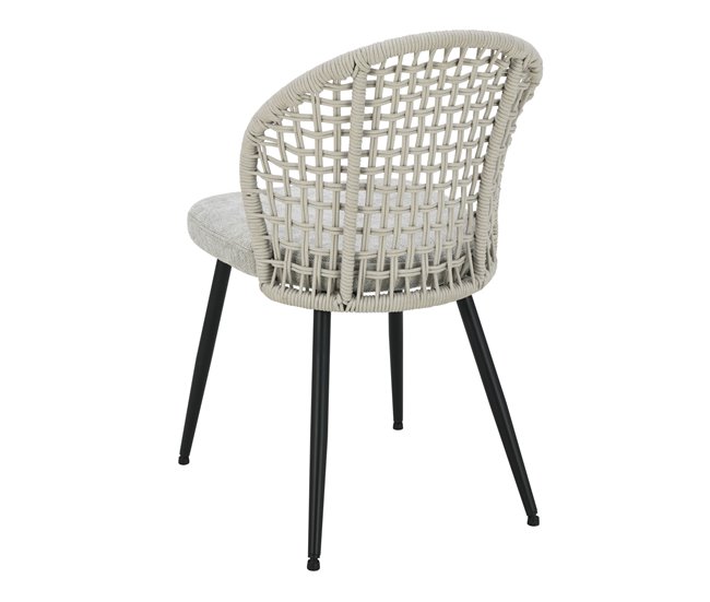 Cadeira revestida em tecido cinza SUKI Cinza