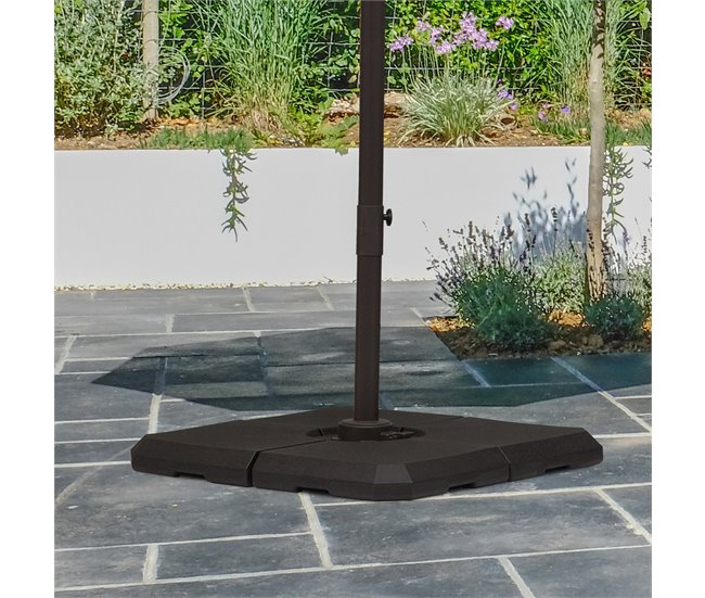 Base Chapéu de Sol HDPE Outsunny 100x100 Preto