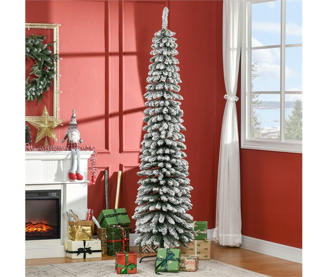 Árvore de Natal Artificial PVC e Metal HOMCOM, casa - natal Verde