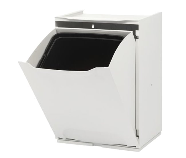 WELL HOME Lixeira de polipropileno cinza, tanque de 20L Branco