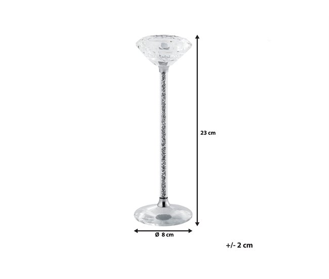 Beliani Candelabro KOFI Cinza