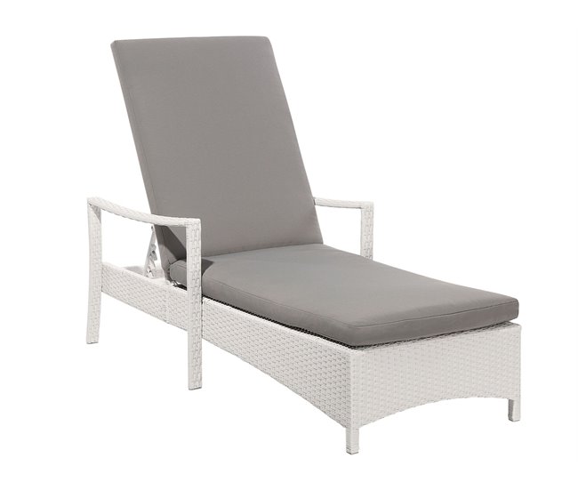 Beliani Cadeira lounge/relax VASTO Branco