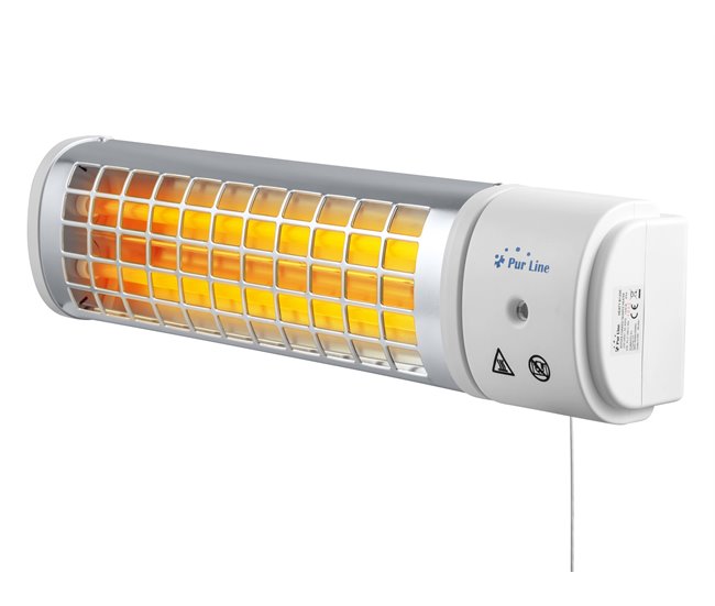 Aquecedor de halogéneo para banho 1200W Branco